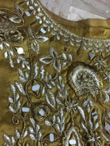 Stylish Dhaani Color Frocks | Mirror Embroidered Work | Women Frocks & Maxis | Large | New