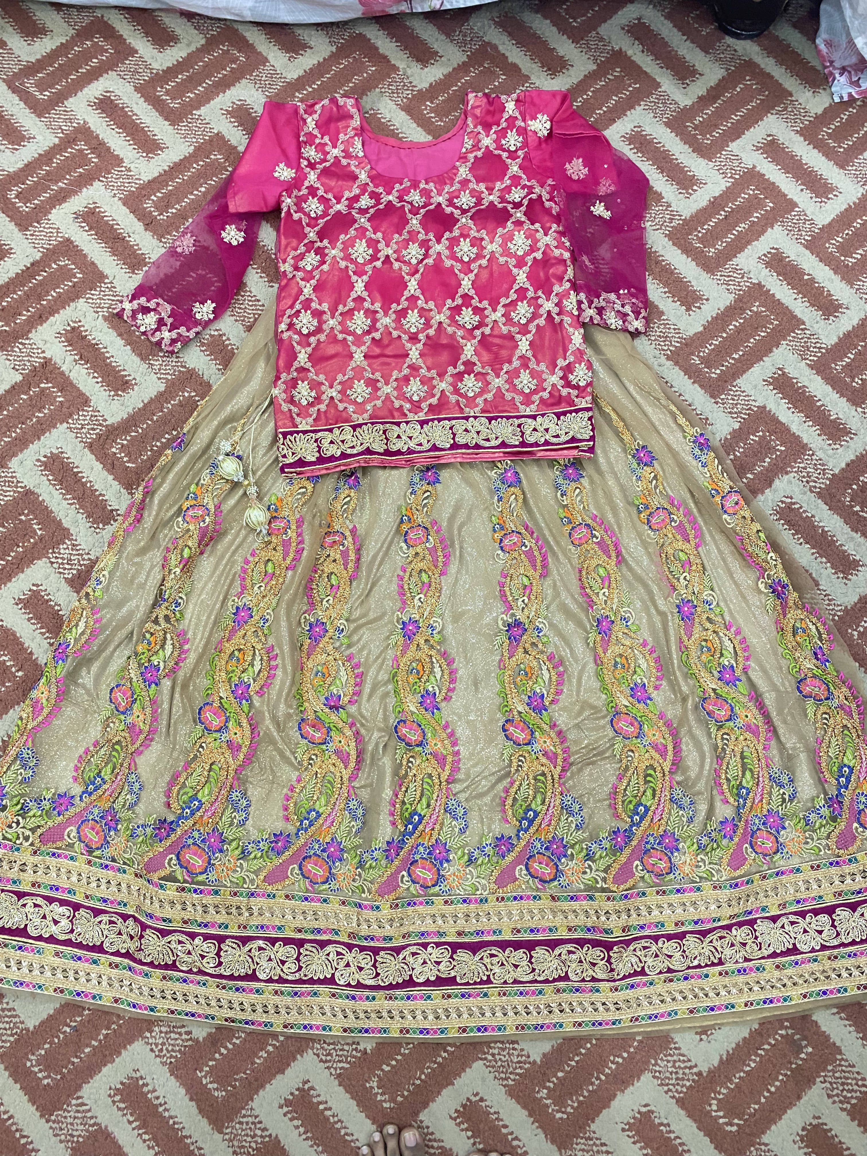 Net Lehenga with 2 Shirts | Women Formals | Size small | Preloved