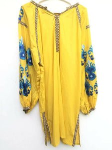 Sana Safinaz | Yellow Kurta (Size: XL) | Women Branded Kurta | New