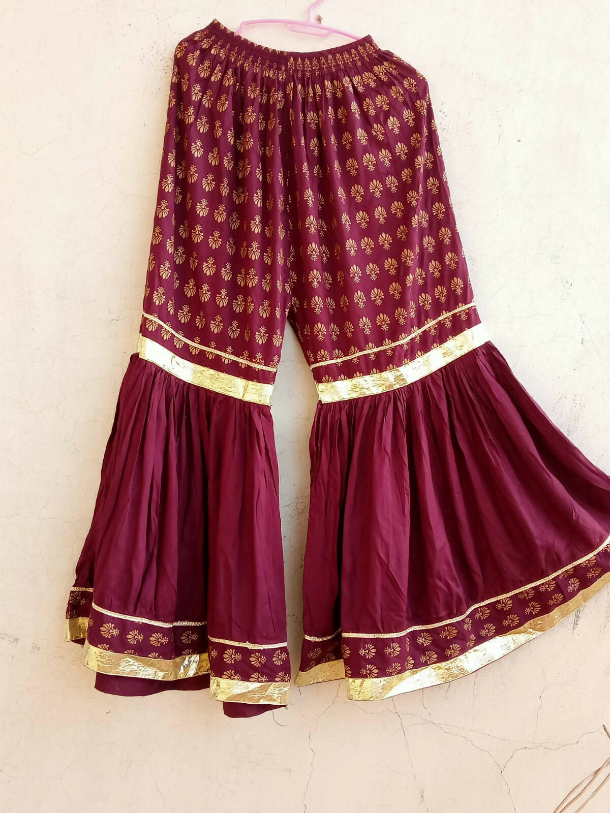 Purple Beautiful Sharara (Size: Medium) | Women Locally Made Formals | Brand New