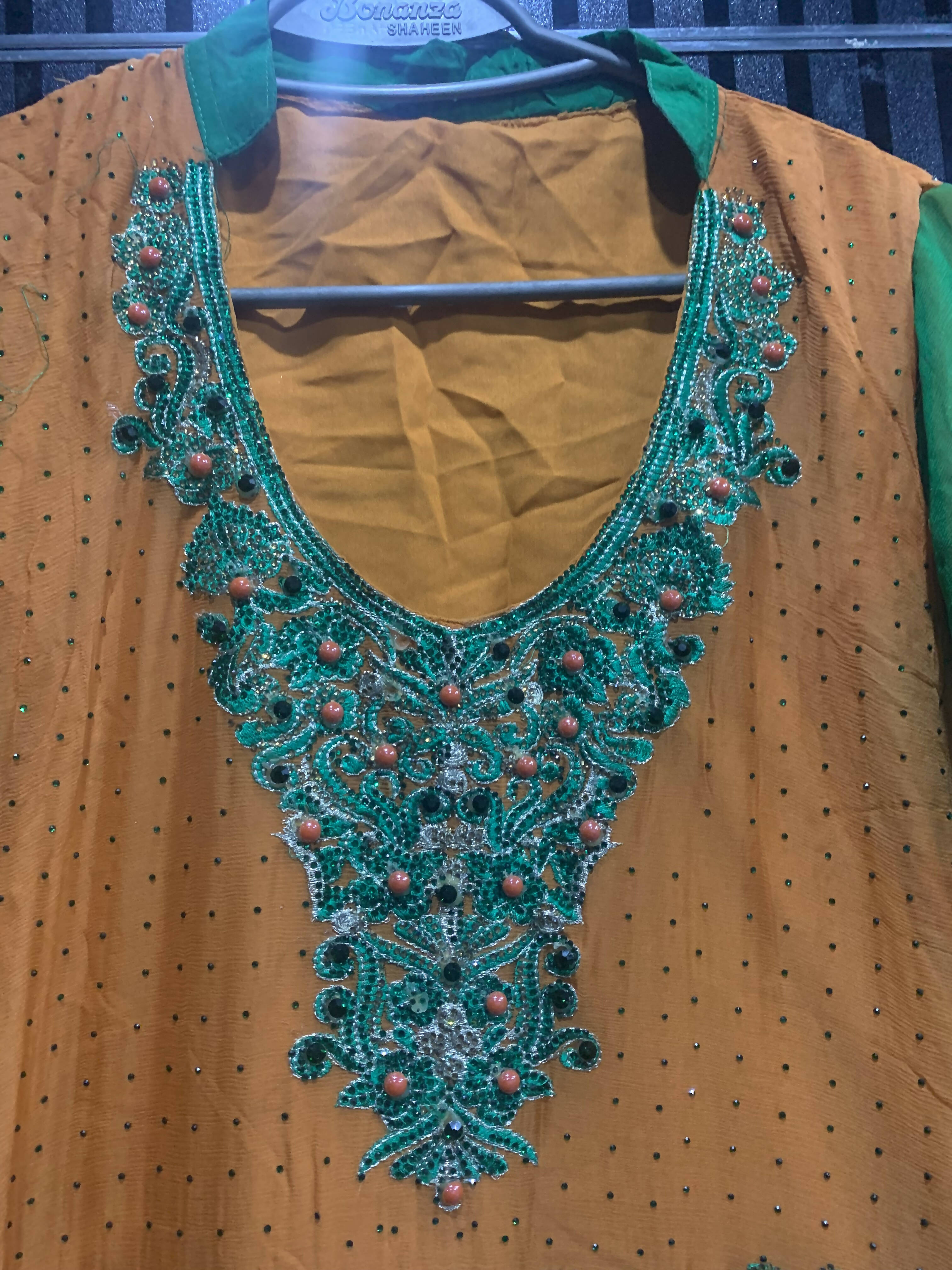 Shalwar Kameez with Tilla Moti and Naghh work (Size: XL) | Women Formals | Preloved