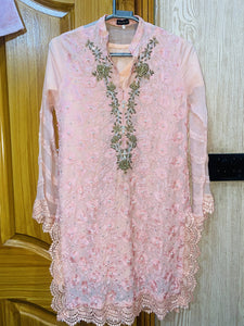 Agha Noor preloved| Pink Kurta with Inner Trousers & Duppata | Women Branded Kurta | Preloved