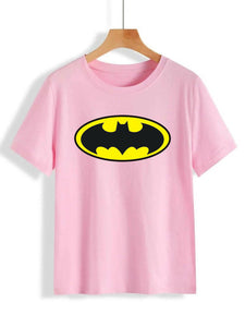 Fashion Holic | Batman Printed (ALL SIZES) | Half Sleeves T-Shirt | Women Tops and Shirt | New