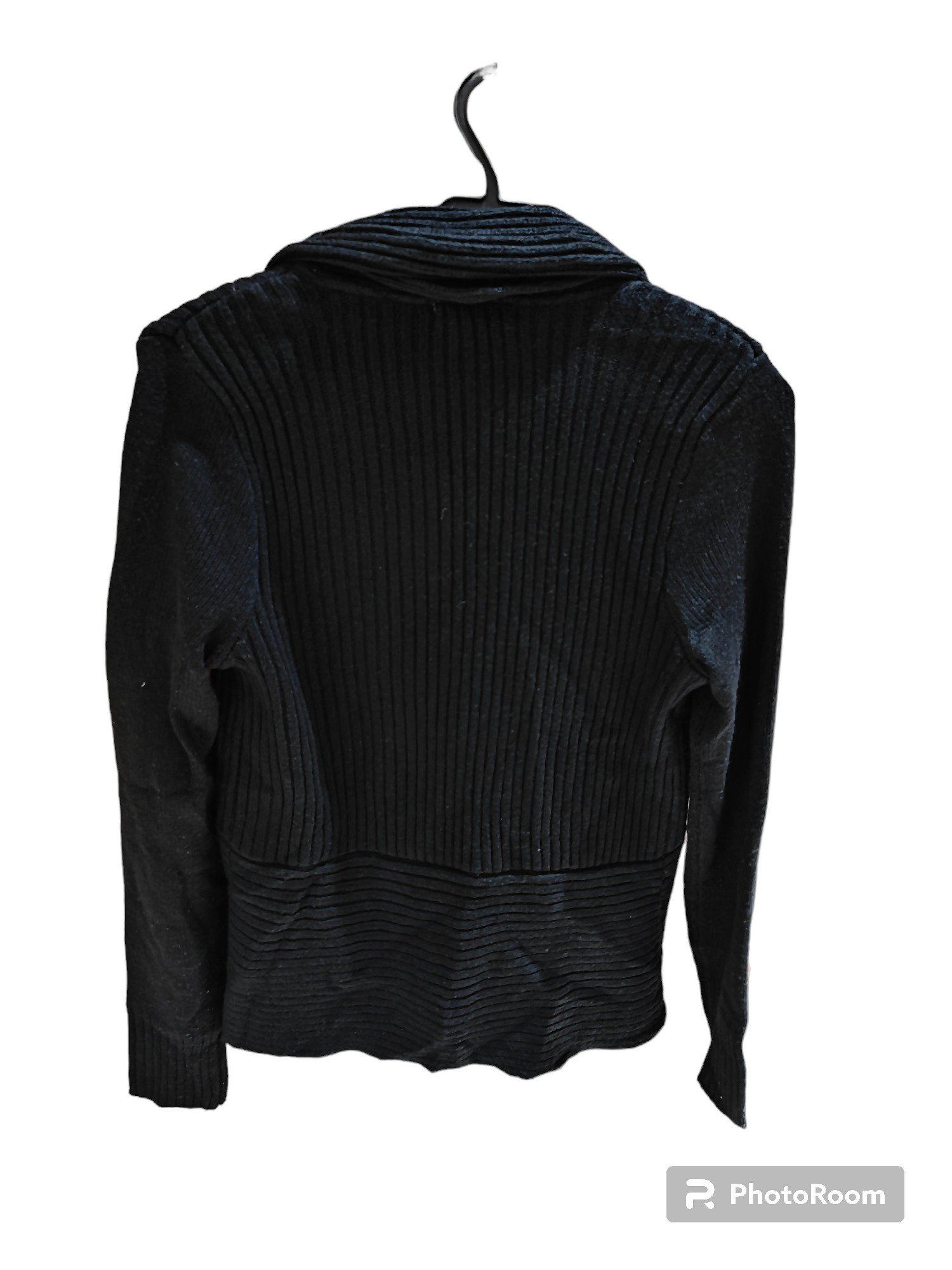 H&M | BLACK KNITTED CARDIGAN WITH SHAWL COLLAR | WOMEN SWEATERS & JACKETS | WORN ONCE