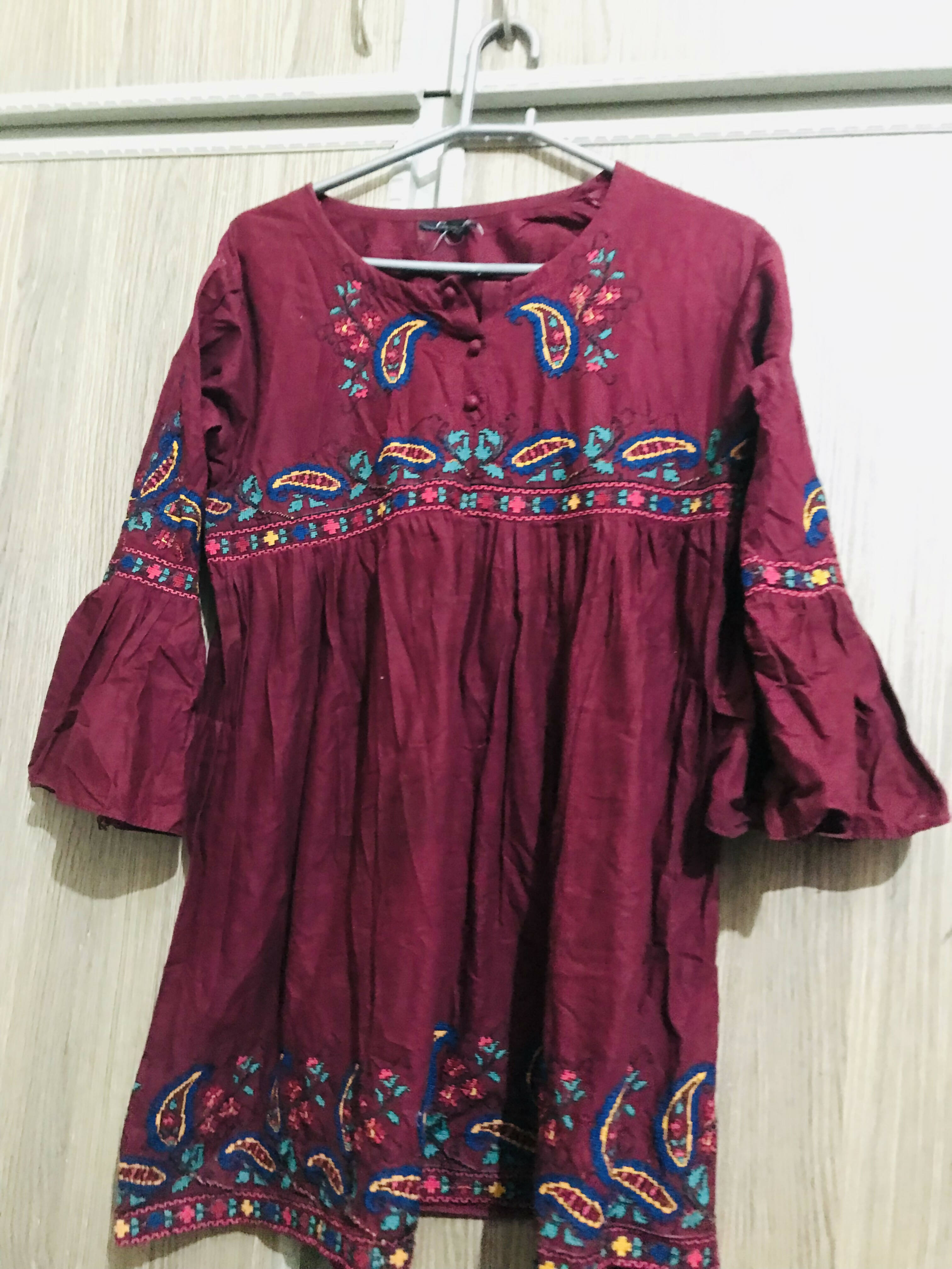 Short Lawn Frok | Women Froks & Maxis | Medium | Preloved