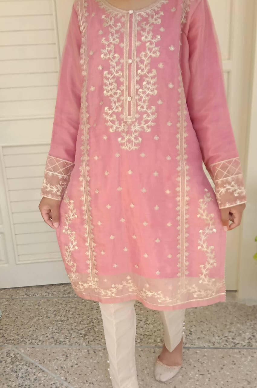 Pink Kurta With Trouser | Women Locally Made Formals | Medium | New