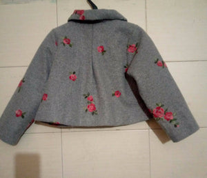 GRAY EMBROIDERY JACKET FOR KIDS| 6 TO 8 YEAR GIRLS SHORT JACKET| GIRLS TOPS & SHIRTS | PRELOVED