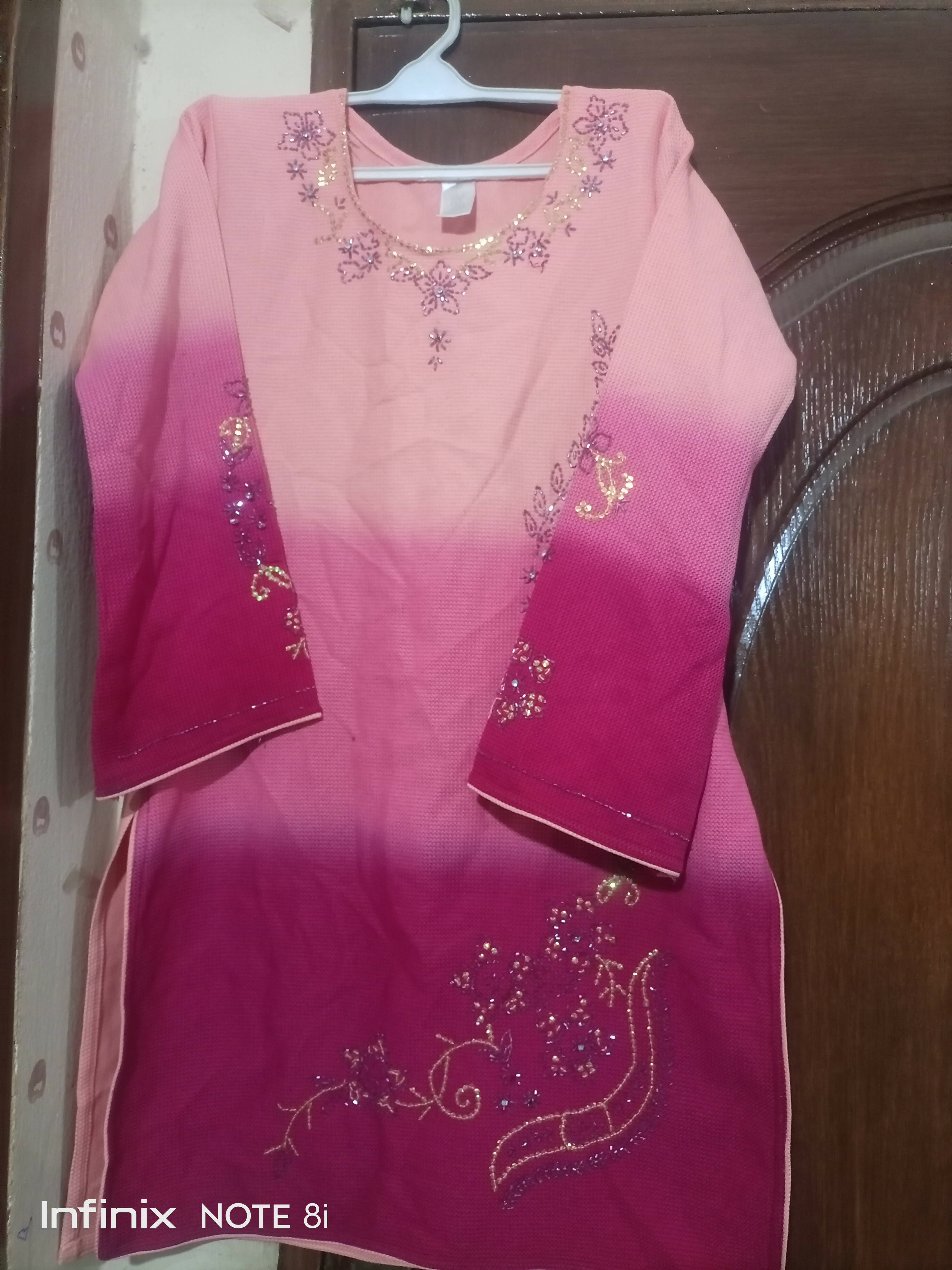 Two piece winter dress with pathani shalwar. (size:M) | Women Formals| Worn Once.