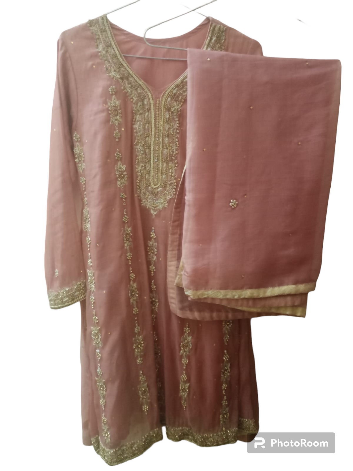 Pink embroidered suit | Women Locally Made Formals | Small | Preloved