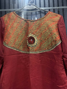 3Pc Sharara with Flower Embroidery (size: M) | Women Formals | Worn Once