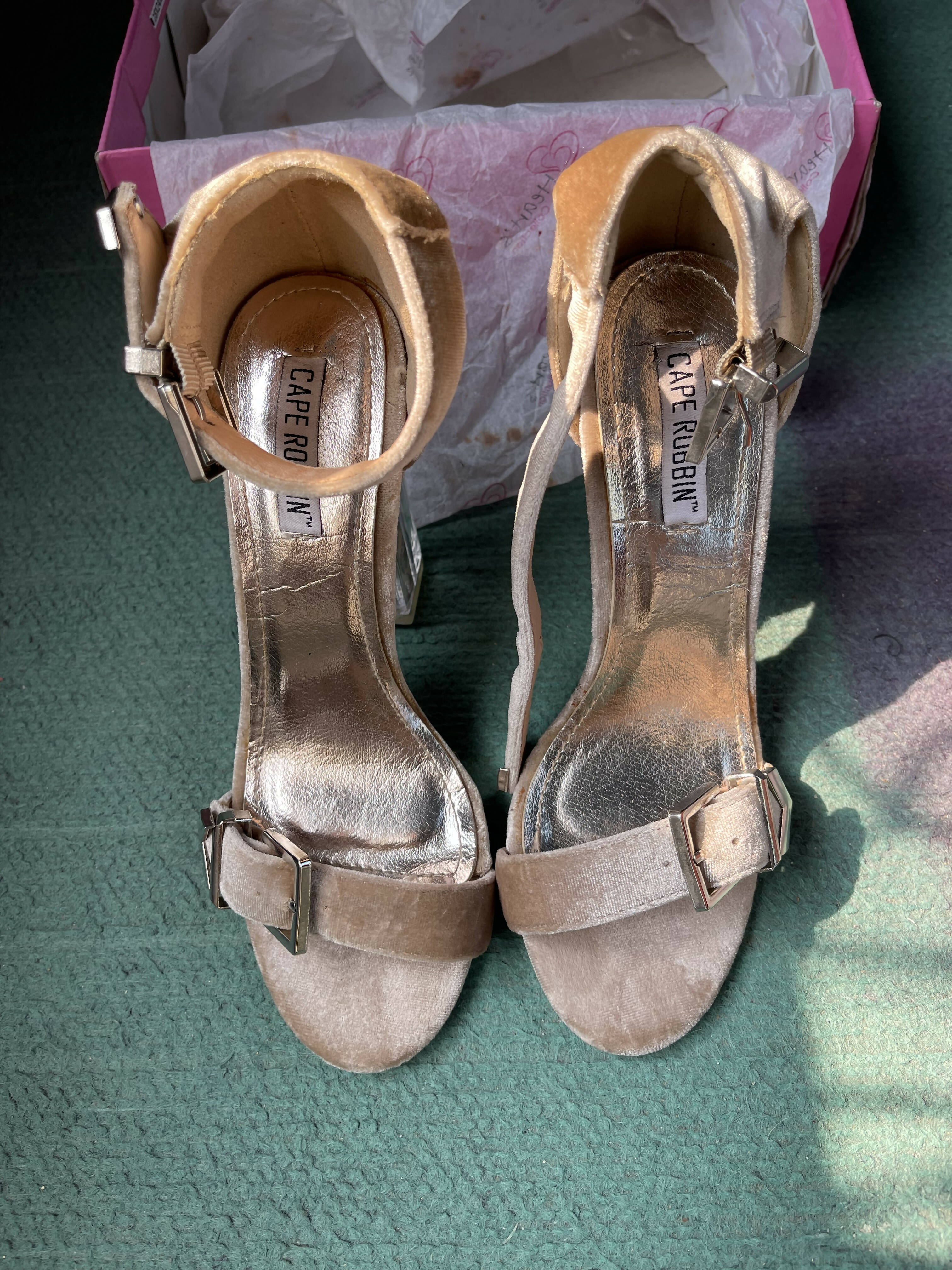 Cape Robbin | Gold Heels | Women Shoes | Worn Once