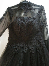 Black Embroidered Maxi | Women Frocks & Maxis | Large | Worn once