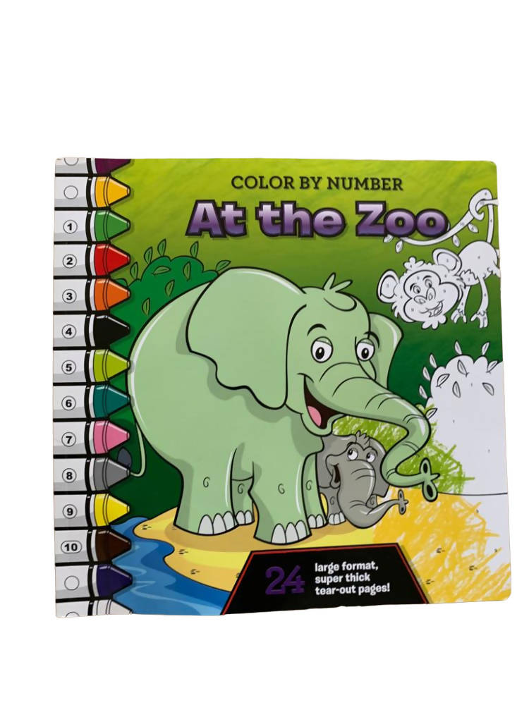 At The Zoo Coloring Book | Activity Books | Brand New