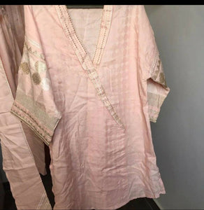 Khaadi | Pink 2 piece stitched | Women Branded Kurta | Preloved