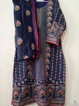 Bareeze | Blue Stitched 3 Pcs Suit | Women Branded Kurta | Medium to Large | Worn Once