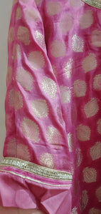 Pink Banarsi 3 piece fancy Suit | Women Formals | Medium | Preloved