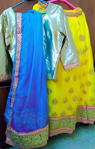 Mehndi choli and sharara (Size: S ) | Women Formals | Worn Once