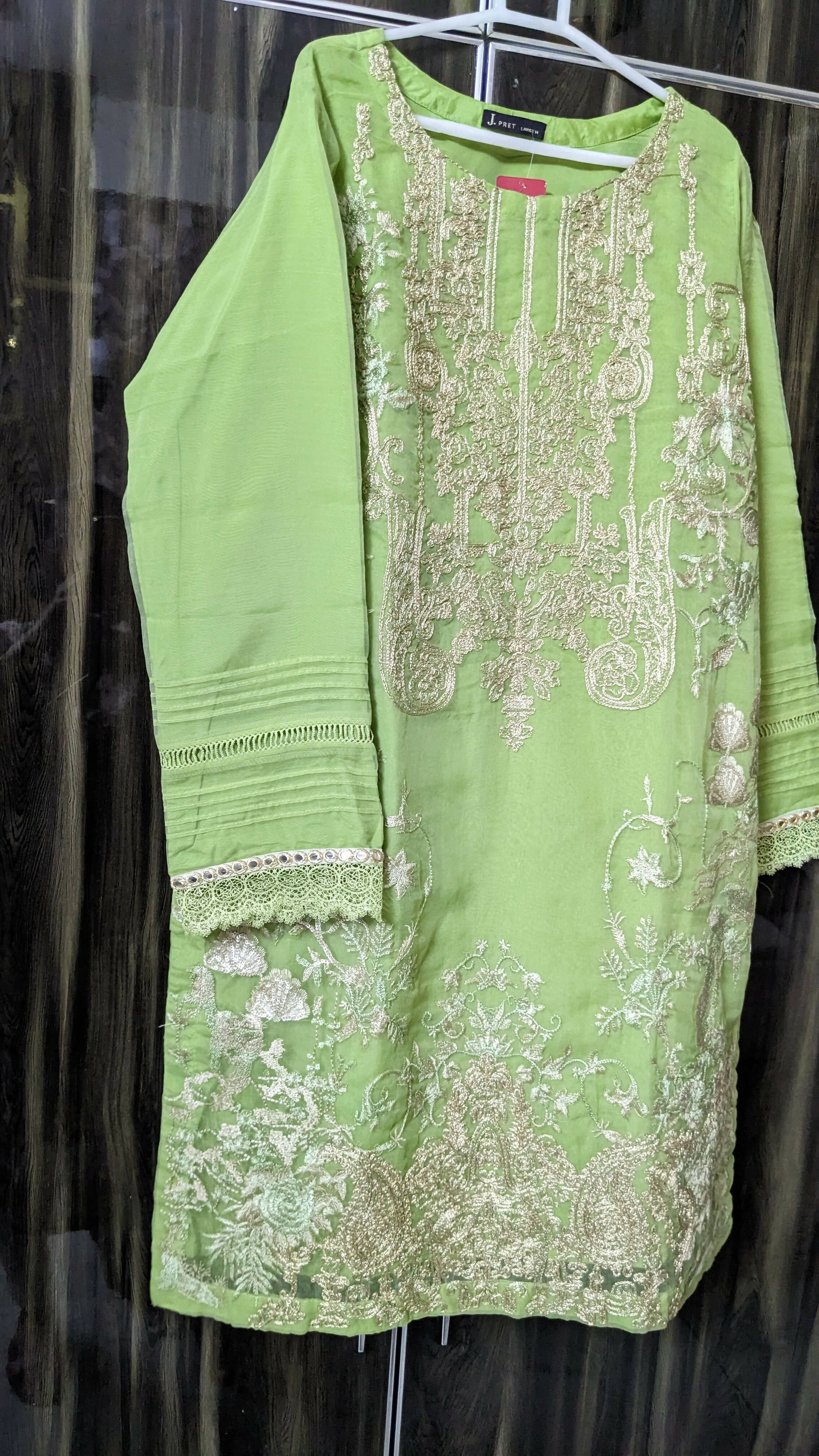 Junaid Jamshed | Green Suit | Women Branded Formals | Large | New