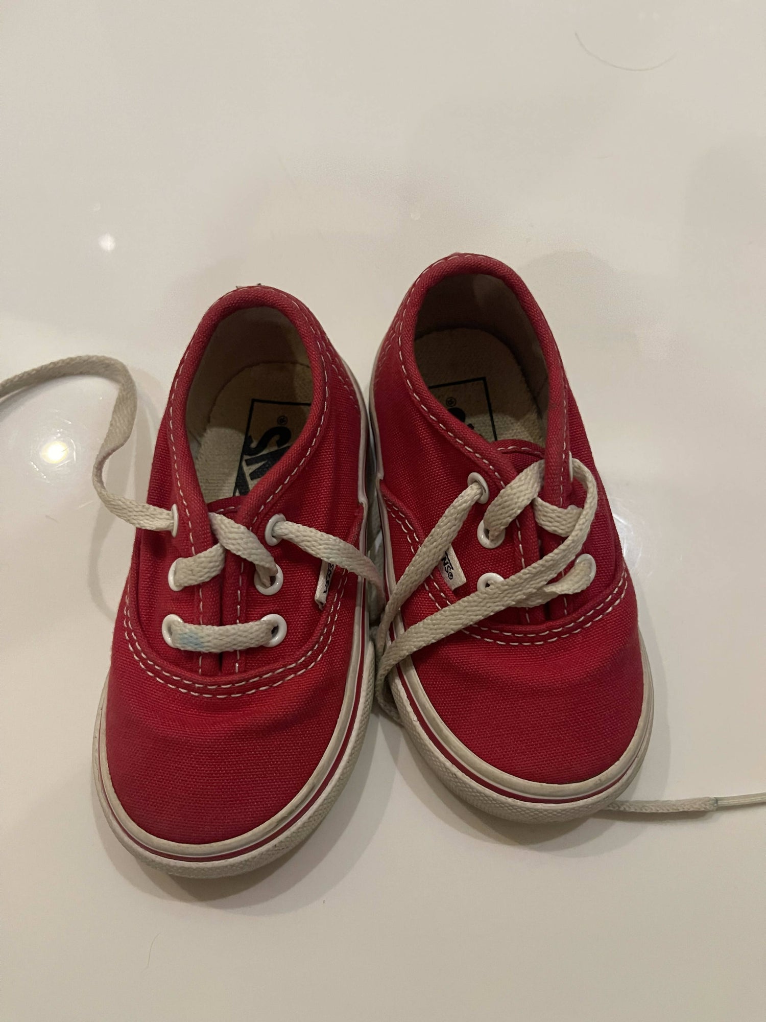 Vans Kids Baby Shoes Girls Shoes Red Laced joggers Size