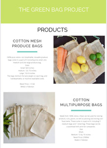 GREEN BAG PROJECT | COTTON MULTIPURPOSE | BAGS SET OF 4 | BRAND NEW