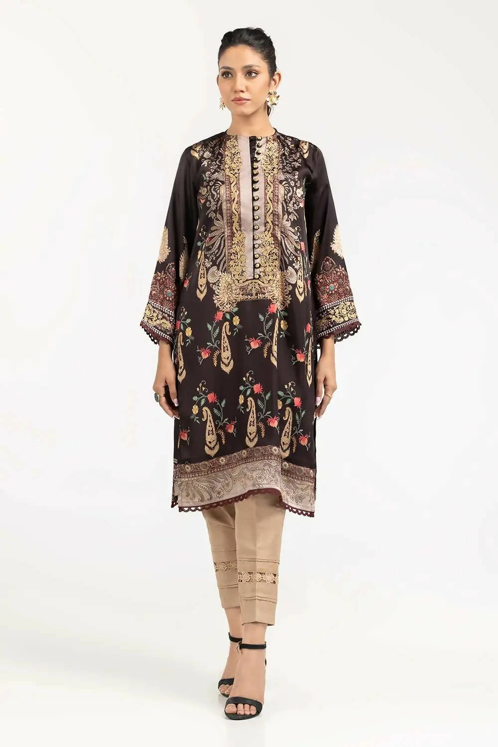 Gul Ahmed | Embroidered Suit | Women Branded Kurta | Medium | New