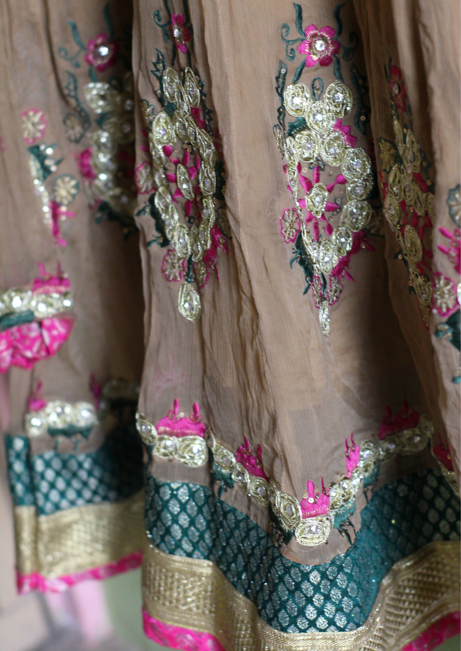 Golden embroidered frok | Women Locally Made Formals | Preloved