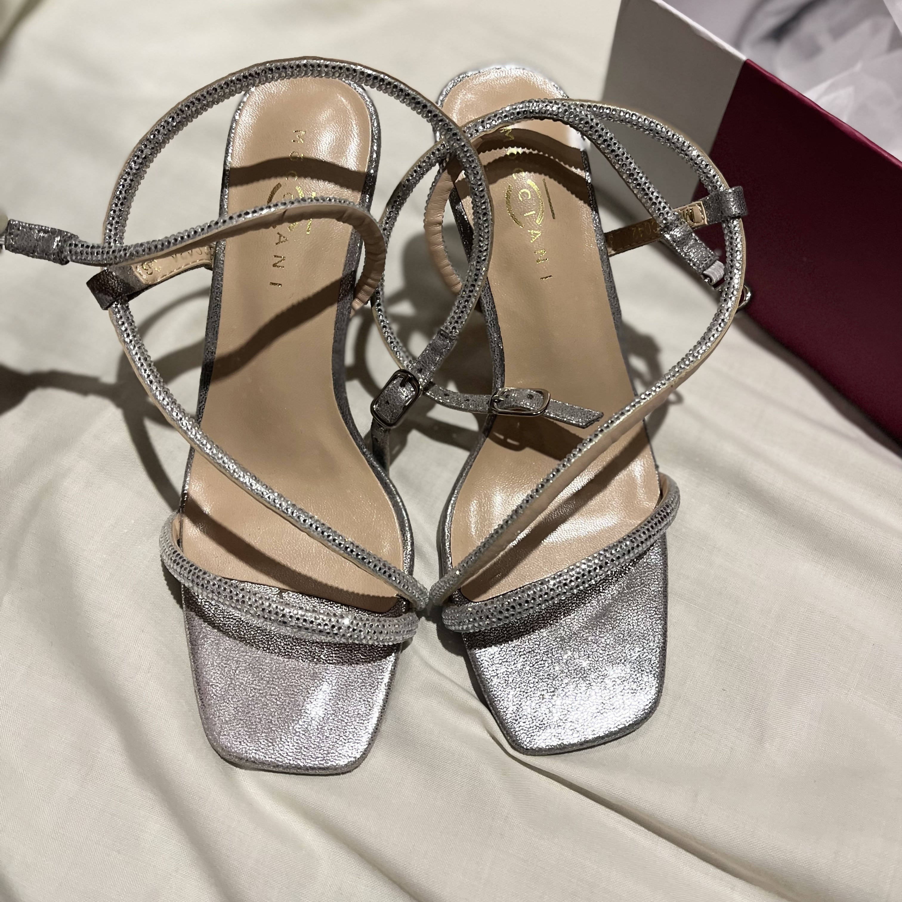 Mocciani | Grey Heels | Women Shoes | Worn Once