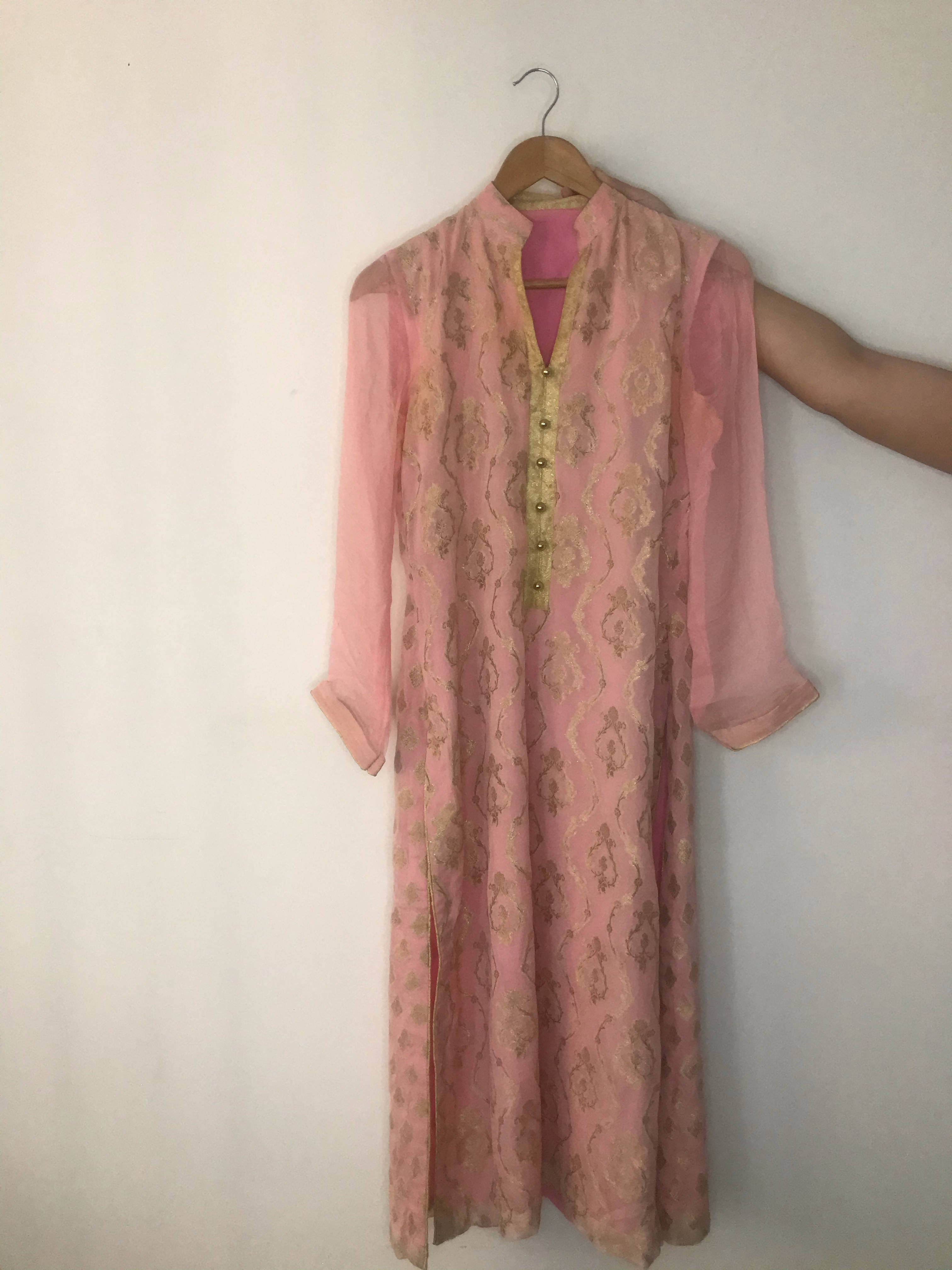 Formal 2 Piece Suit | Chiffon Jamawar Suit | Women Formals |Medium| Preloved