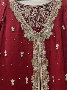 Handmade Embroided Zari Suit | Women Locally Made Formals | Small | New