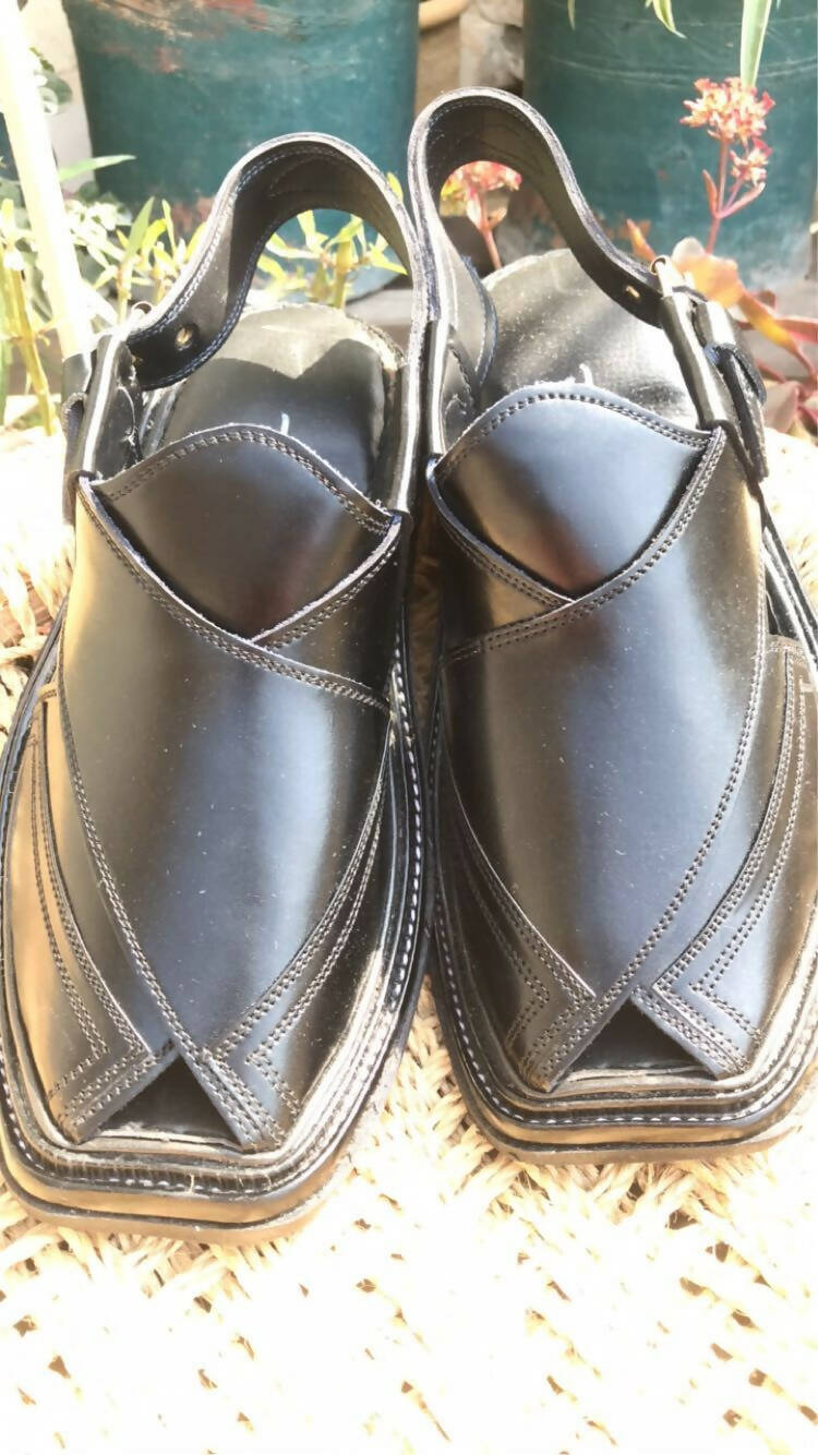 Black Peshawari Sandal | Men Accessories & Footwear | Size: 10 | New
