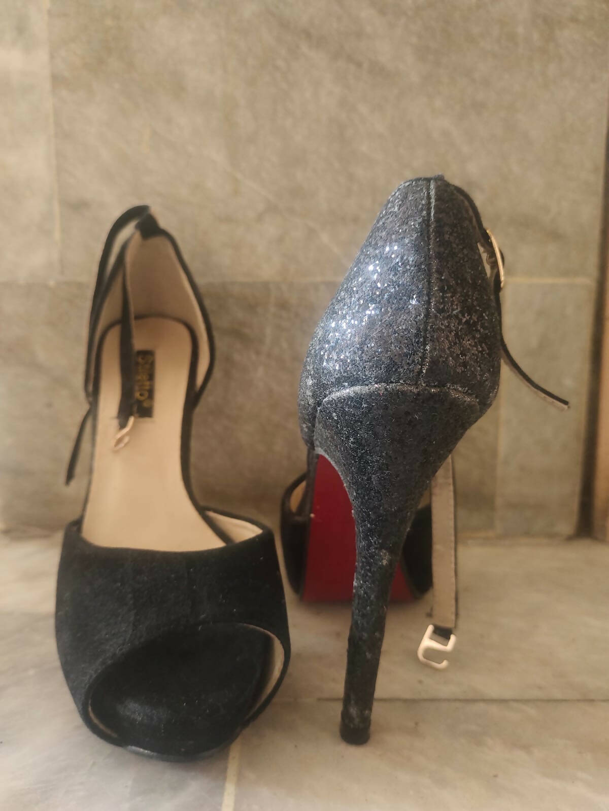 Black Stone | Black Leather Heels | Women Shoes | Worn Once