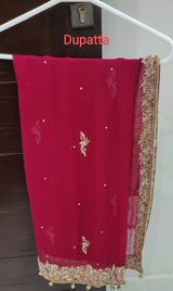 Stunning Maroon Bridal Suit | Women Bridals | Medium | Worn Once