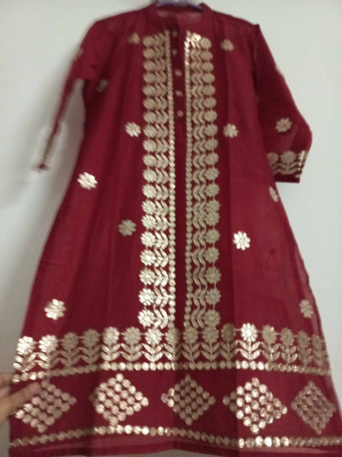 Red Kurta With Dupatta | Women Formals | Medium | Worn Once