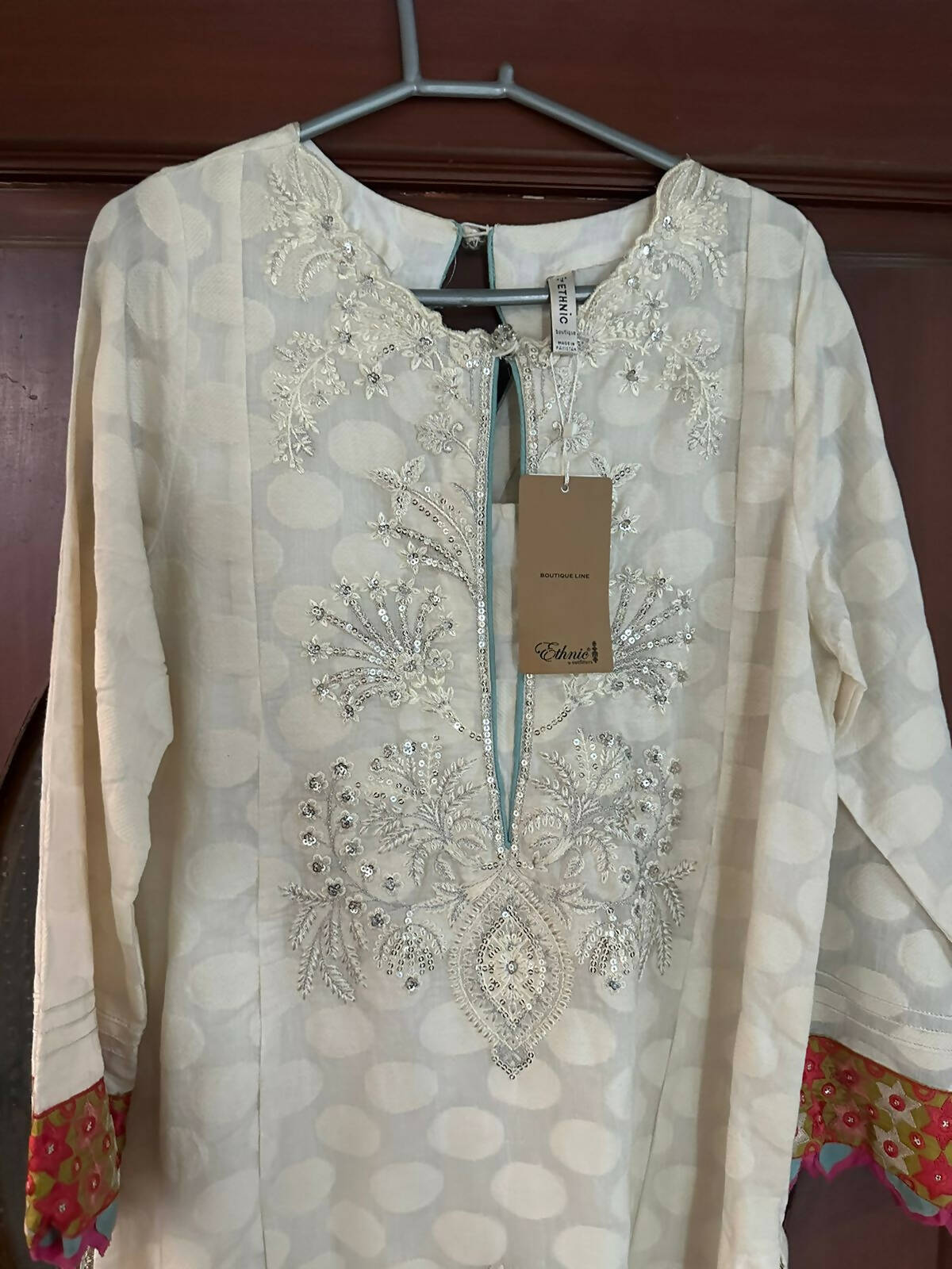 Ethnic| Embroidered Shirt (Size: S ) | Women Branded Kurta | Brand New With Tags