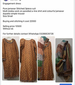 Stunning Jamawar Suit | Women Locally Made Formals | Small | Worn Once