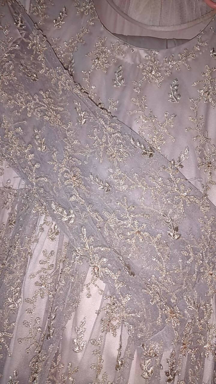 Golden Net Frok | Women Locally Made Formals | Large | Preloved