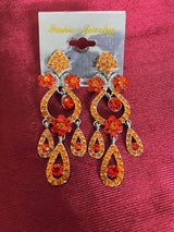 Imported (USA) | Red Orange Fancy Earrings | Women Jewelry | New