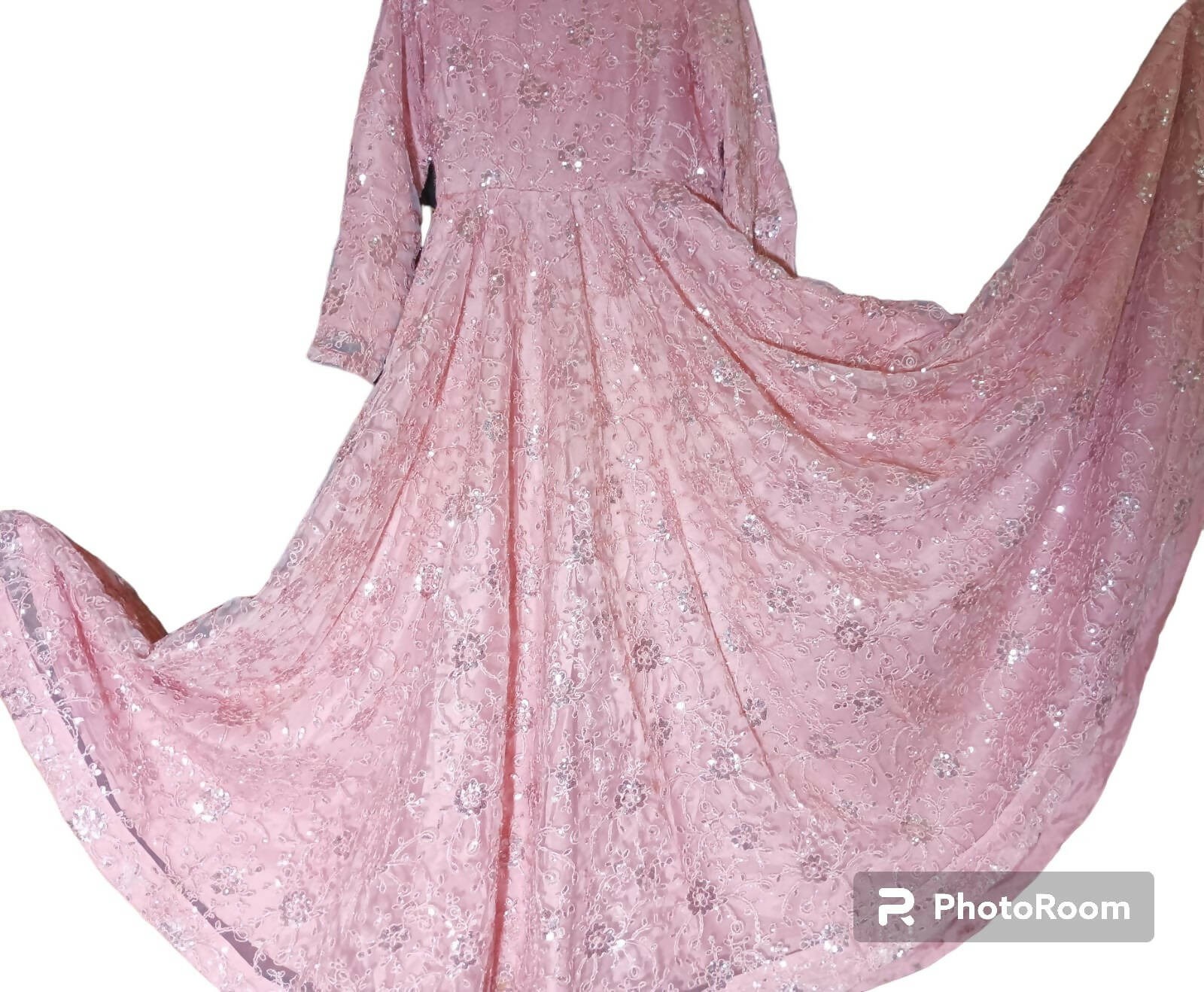 Tea Pink Embroidered Maxi | Women Froks & Maxis | Medium | Worn Once