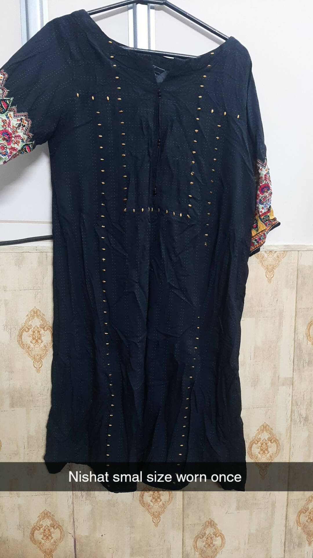 Nishat | Black Kurta | Women Branded Kurta | Worn Once