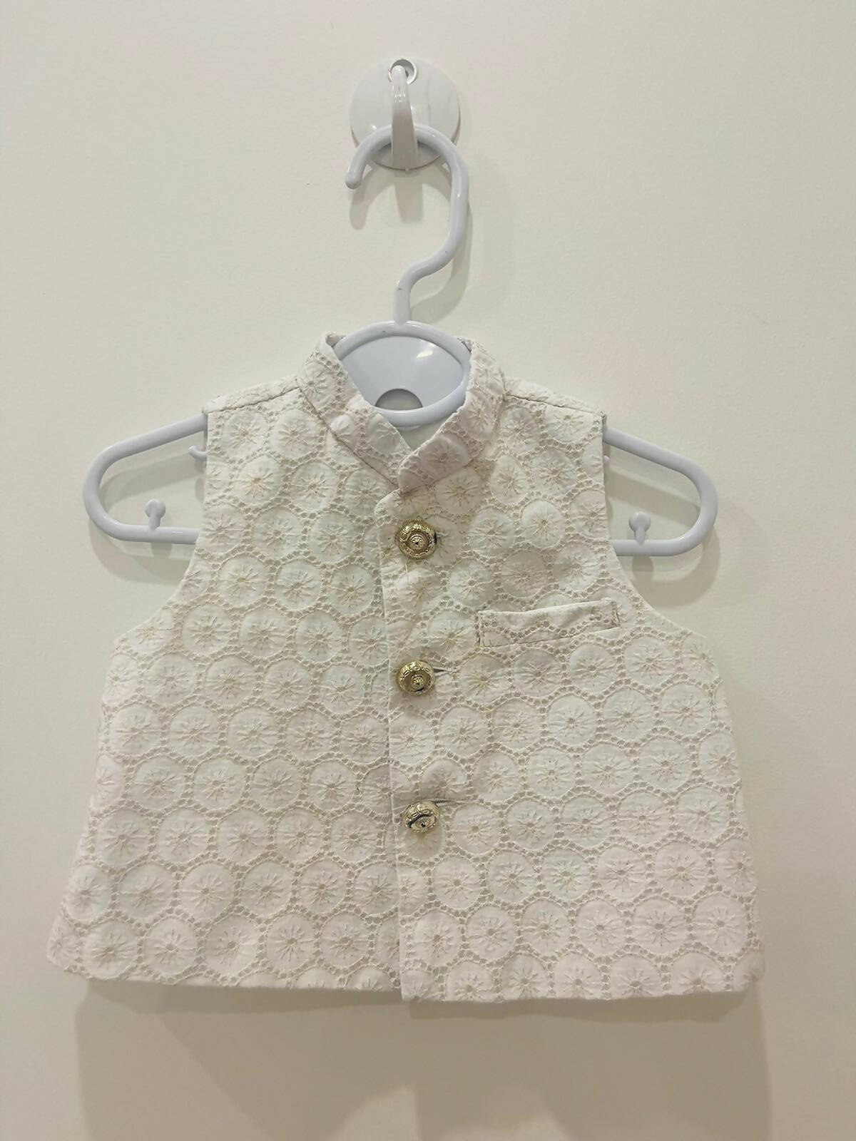 White Waistcoat 1-2 years | Boys Shalwar Kameez | Preloved