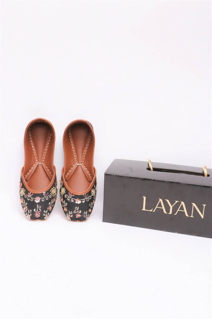 Layan | Black Khussa | Women Shoes | Brand New