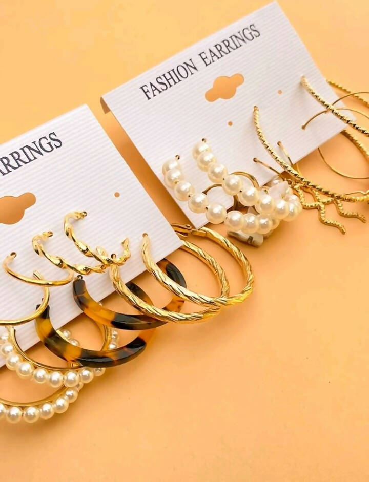 SHEIN | 10 Pairs Faux Pearl and Butterfly Decor Earrings| Women Jewelry | Brand New