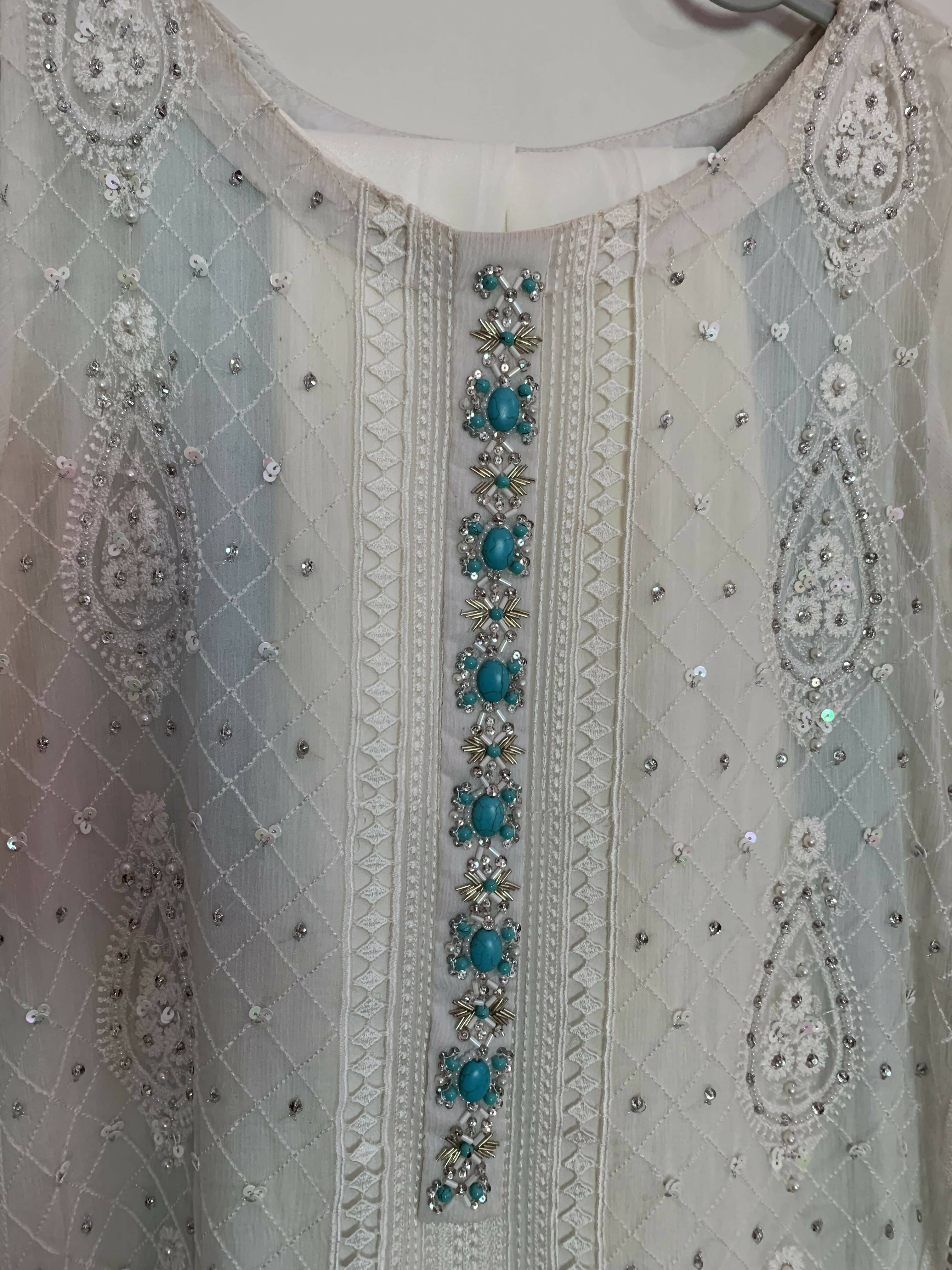 Agha Noor | White Kurta | Women Formals | Preloved