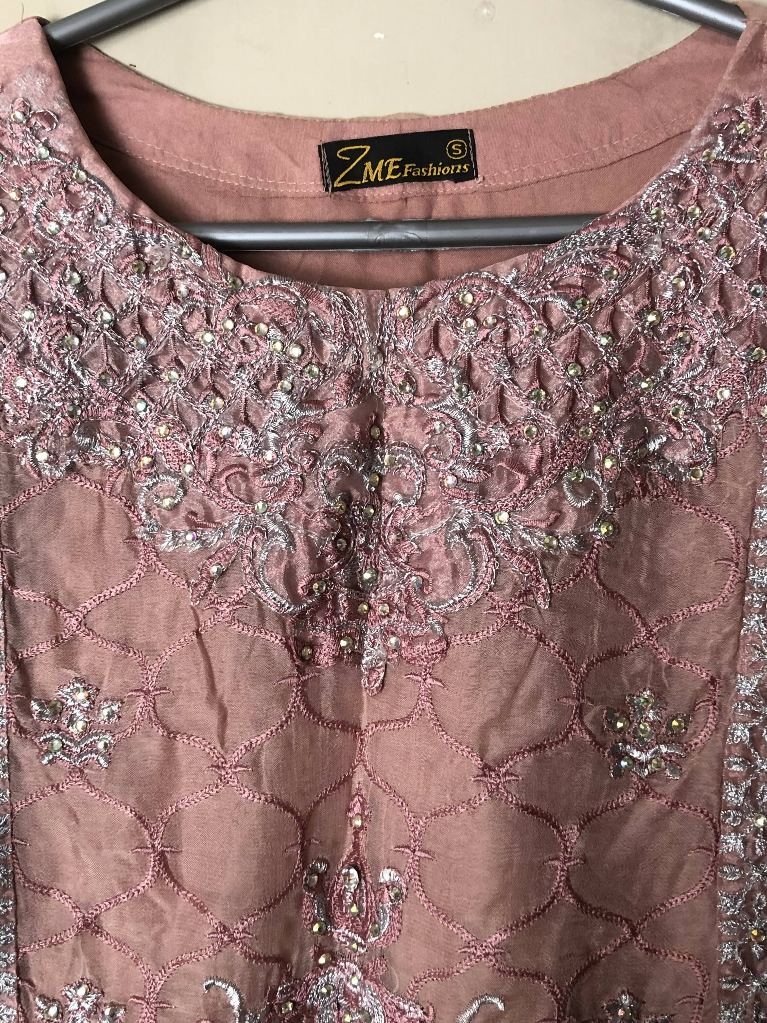 ZME Fashion | 2 Pc Embroidered Dress (Size: S ) | Women Branded Formals | New