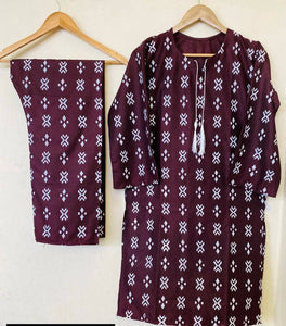 2 Pcs Digital Printed Arabic Lawn Suit S9ze: M ) | Women Kurta | New