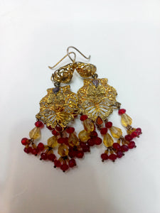 Golden Earrings | Women Jewellery | Large | Preloved