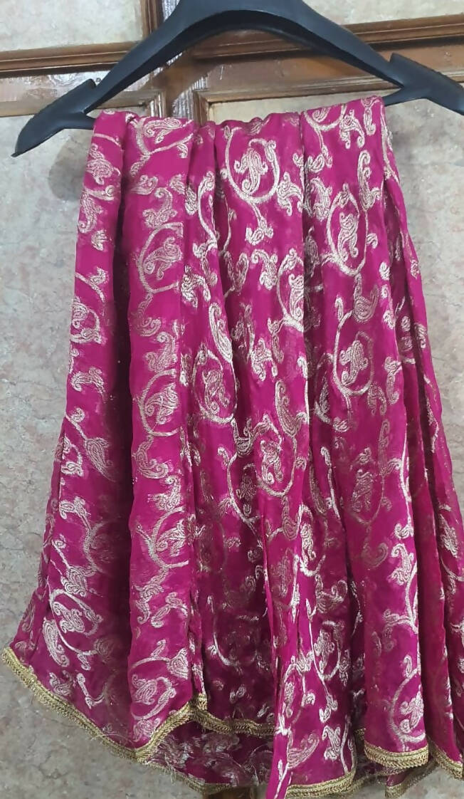 Pink Full Tilla Work Fancy Dress | Women Locally Made Formals | Medium | Worn Once