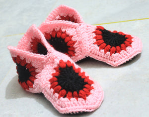 Handmade Pink Crochet Booties | Baby Shoes | Brand New