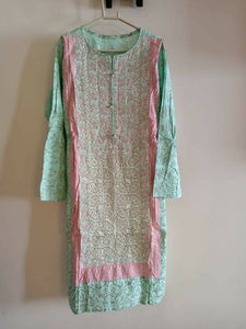 Sea green and pink embroidered shirt | Women Locally Made Formals | Brand New