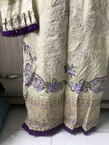 J. Junaid Jamshed | Lawn Three piece Stitched Dress | Women Branded Kurta | Small | Wore Once